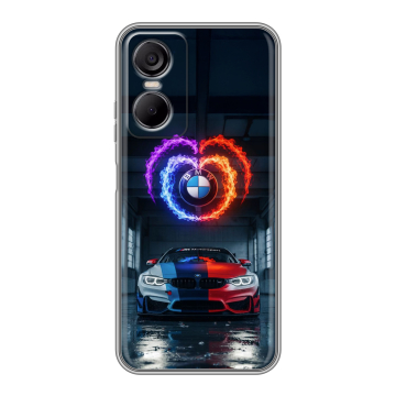 Силиконовый чехол на Tecno Pop 6 Pro с принтом BMW БМВ Силиконовый чехол на Tecno Pop 6 Pro с принтом BMW БМВ