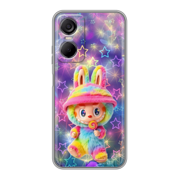 Силиконовый чехол на Tecno Pop 6 Pro с принтом Labubu Лабубу Силиконовый чехол на Tecno Pop 6 Pro с принтом Labubu Лабубу