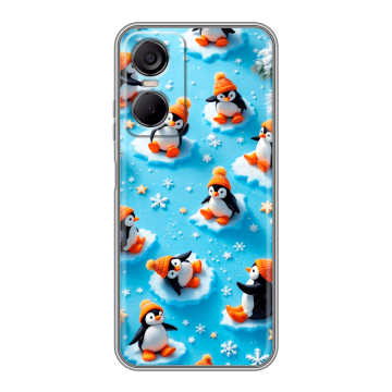Силиконовый чехол на Tecno Pop 6 Pro с принтом Новый год