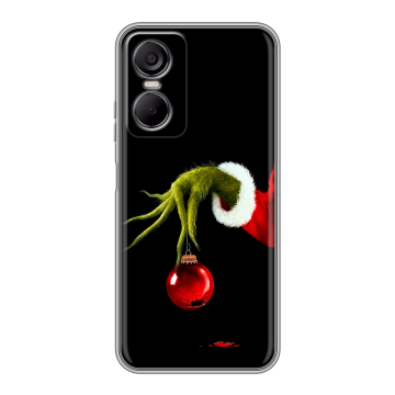 Силиконовый чехол на Tecno Pop 6 Pro с принтом Новый год Гринч