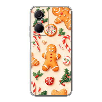 Силиконовый чехол на Tecno Pop 6 Pro с принтом Новый год