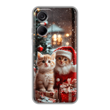 Силиконовый чехол на Tecno Pop 6 Pro с принтом Новый год