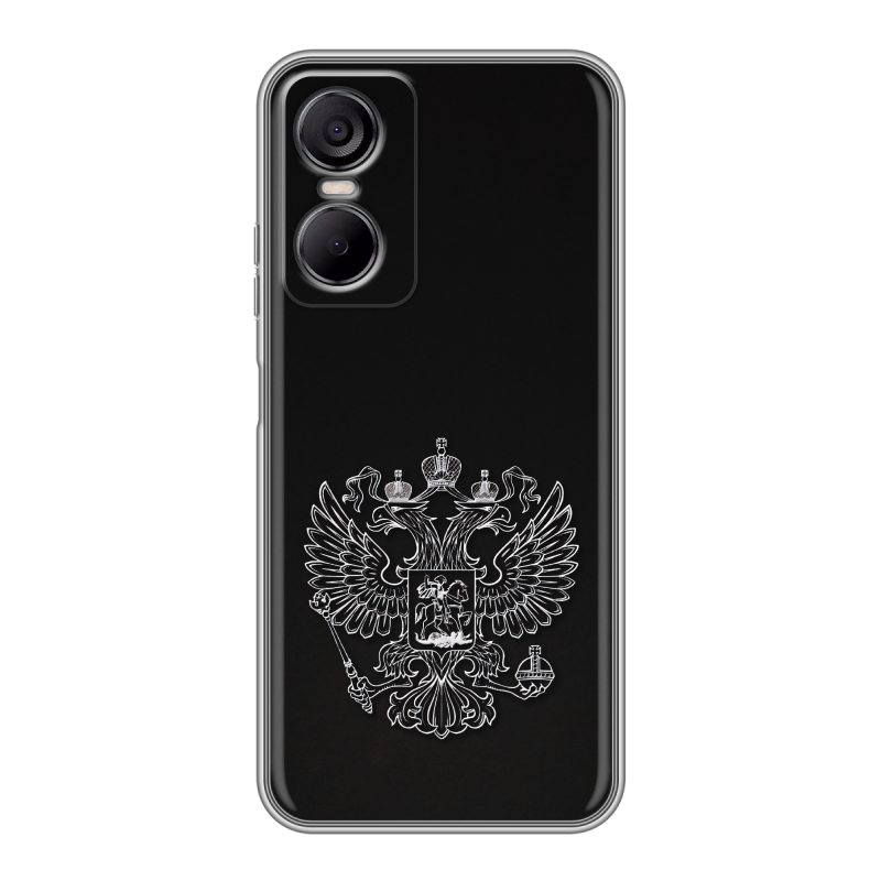 Силиконовый чехол на Tecno Pop 6 Pro с принтом Герб России Силиконовый чехол на Tecno Pop 6 Pro с принтом Герб России
