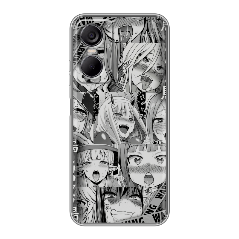 Силиконовый противоударный чехол на Tecno Pop 6 Pro с принтом Ahegao Ахегао Аниме Силиконовый противоударный чехол на Tecno Pop 6 Pro с принтом Ahegao Ахегао Аниме