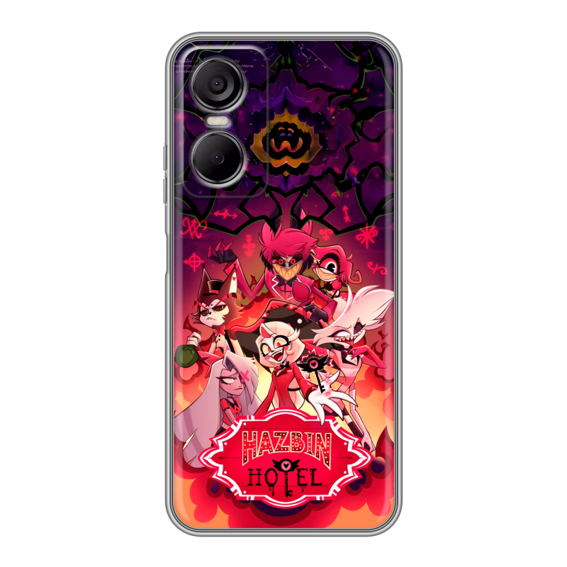 Силиконовый чехол на Tecno Pop 6 Pro с принтом Hazbin Hotel Отель Хазбин Силиконовый чехол на Tecno Pop 6 Pro с принтом Hazbin Hotel Отель Хазбин