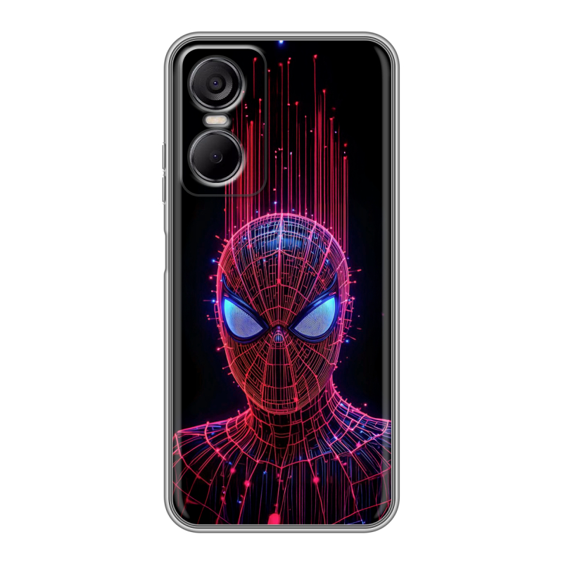 Силиконовый противоударный чехол на Tecno Pop 6 Pro с принтом Spiderman Человек паук Силиконовый противоударный чехол на Tecno Pop 6 Pro с принтом Spiderman Человек паук