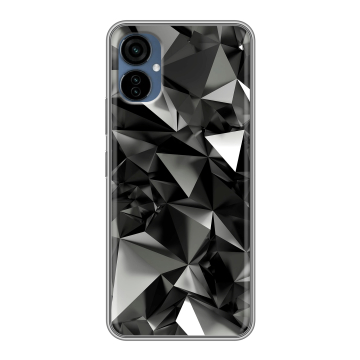 Силиконовый чехол на Tecno Camon 19 Neo с принтом Черные кристаллы Силиконовый чехол на Tecno Camon 19 Neo с принтом Черные кристаллы