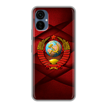 Силиконовый чехол на Tecno Camon 19 Neo с принтом Герб СССР Силиконовый чехол на Tecno Camon 19 Neo с принтом Герб СССР