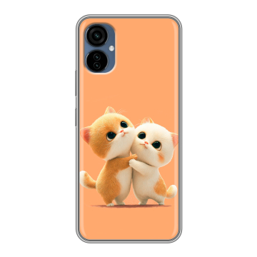 Силиконовый чехол на Tecno Camon 19 Neo с принтом Милые котики Силиконовый чехол на Tecno Camon 19 Neo с принтом Милые котики