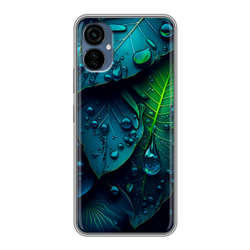 Силиконовый чехол на Tecno Camon 19 Neo с принтом Листья Силиконовый чехол на Tecno Camon 19 Neo с принтом Листья