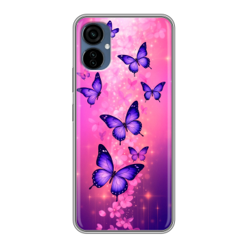 Силиконовый чехол на Tecno Camon 19 Neo с принтом Бабочки Силиконовый чехол на Tecno Camon 19 Neo с принтом Бабочки