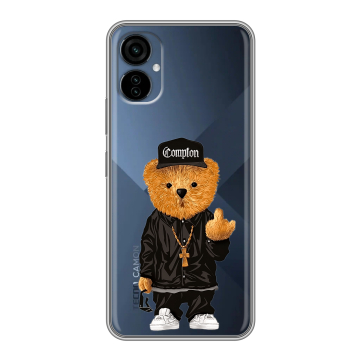 Силиконовый чехол на Tecno Camon 19 Neo с принтом Мишка Силиконовый чехол на Tecno Camon 19 Neo с принтом Мишка