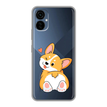 Силиконовый чехол на Tecno Camon 19 Neo с принтом Корги Силиконовый чехол на Tecno Camon 19 Neo с принтом Корги