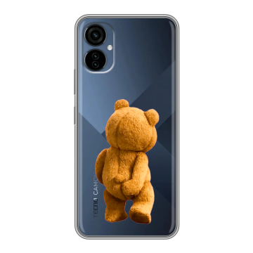 Силиконовый чехол на Tecno Camon 19 Neo с принтом Медведь Силиконовый чехол на Tecno Camon 19 Neo с принтом Медведь