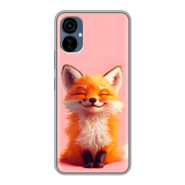 Силиконовый чехол на Tecno Camon 19 Neo с принтом милая лиса Силиконовый чехол на Tecno Camon 19 Neo с принтом милая лиса