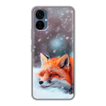 Силиконовый чехол на Tecno Camon 19 Neo с принтом лиса Силиконовый чехол на Tecno Camon 19 Neo с принтом лиса