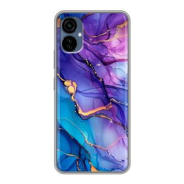 Силиконовый чехол на Tecno Camon 19 Neo с принтом синий мрамор Силиконовый чехол на Tecno Camon 19 Neo с принтом синий мрамор