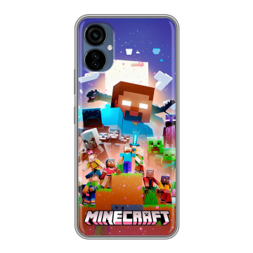 Силиконовый чехол на Tecno Camon 19 Neo с принтом Майнкрафт Minecraft