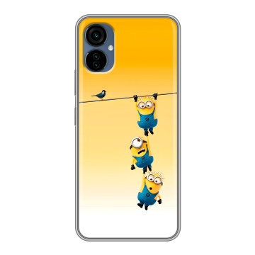 Силиконовый чехол на Tecno Camon 19 Neo с принтом Миньоны Силиконовый чехол на Tecno Camon 19 Neo с принтом Миньоны
