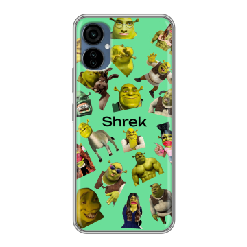 Силиконовый чехол на Tecno Camon 19 Neo с принтом Шрек Shrek