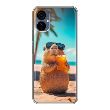 Силиконовый чехол на Tecno Camon 19 Neo с принтом Капибара