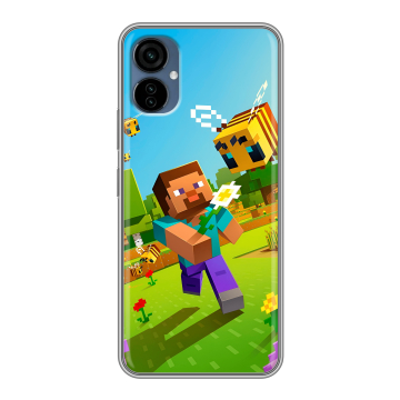 Силиконовый чехол на Tecno Camon 19 Neo с принтом Майнкрафт Minecraft