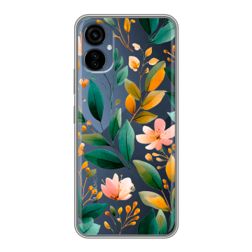 Силиконовый чехол на Tecno Camon 19 Neo с принтом Цветы паттерн