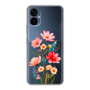 Силиконовый чехол на Tecno Camon 19 Neo с принтом Цветы