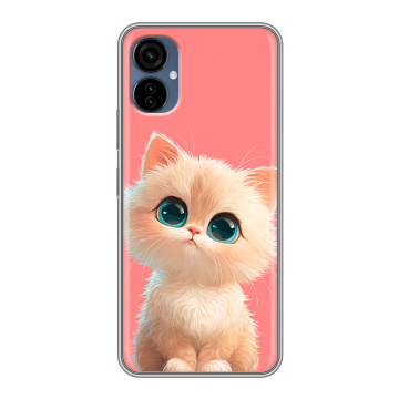 Силиконовый чехол на Tecno Camon 19 Neo с принтом Розовый котенок