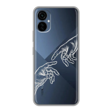Силиконовый чехол на Tecno Camon 19 Neo с принтом Сотворение мира
