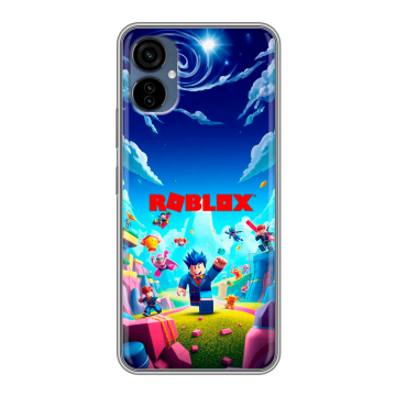Силиконовый чехол на Tecno Camon 19 Neo с принтом Roblox Роблокс