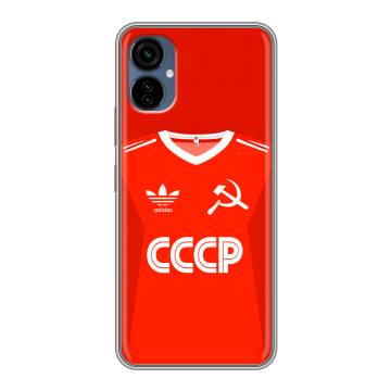 Силиконовый чехол на Tecno Camon 19 Neo с принтом Флаг Герб СССР