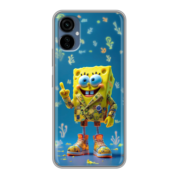 Силиконовый чехол на Tecno Camon 19 Neo с принтом Спанч боб Спанчбоб Силиконовый чехол на Tecno Camon 19 Neo с принтом Спанч боб Спанчбоб