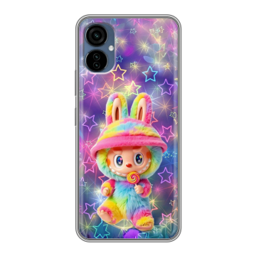 Силиконовый чехол на Tecno Camon 19 Neo с принтом Labubu Лабубу Силиконовый чехол на Tecno Camon 19 Neo с принтом Labubu Лабубу