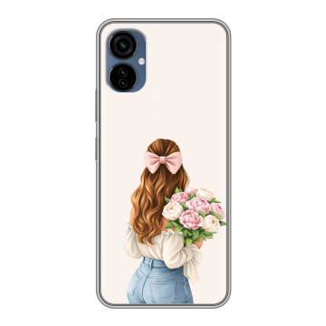 Силиконовый чехол на Tecno Camon 19 Neo с принтом женский Силиконовый чехол на Tecno Camon 19 Neo с принтом женский