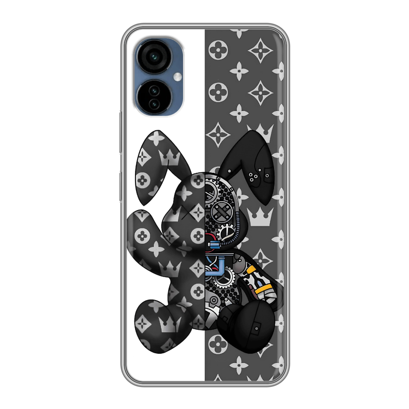 Силиконовый противоударный чехол на Tecno Camon 19 Neo с принтом Луи робот Силиконовый противоударный чехол на Tecno Camon 19 Neo с принтом Луи робот