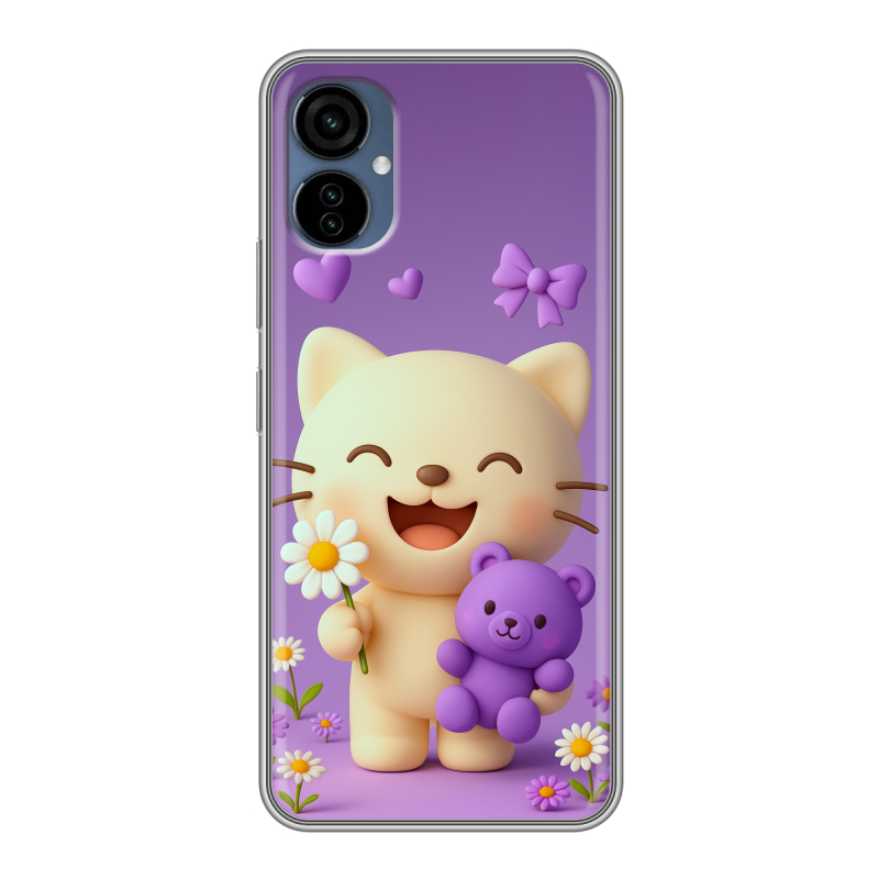 Силиконовый противоударный чехол на Tecno Camon 19 Neo с принтом для девочек Силиконовый противоударный чехол на Tecno Camon 19 Neo с принтом для девочек