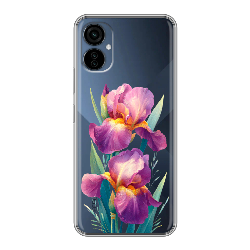 Силиконовый чехол на Tecno Camon 19 Neo с принтом Цветы орхидеи Силиконовый чехол на Tecno Camon 19 Neo с принтом Цветы орхидеи