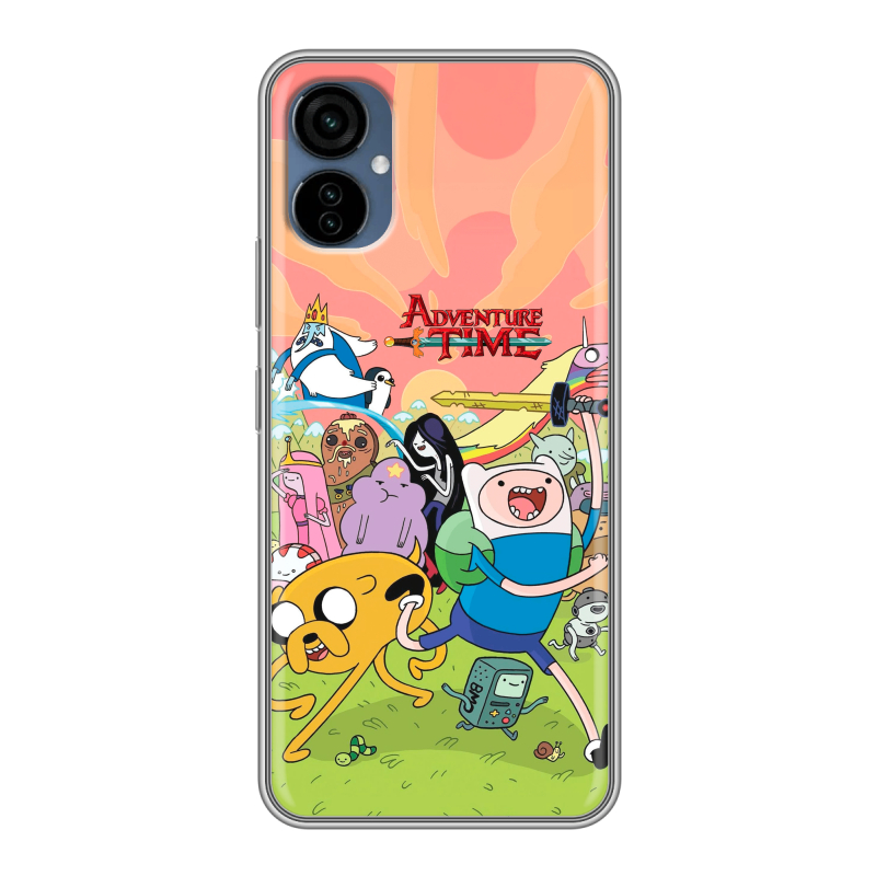Силиконовый чехол на Tecno Camon 19 Neo с принтом Adventure time Время приключений Силиконовый чехол на Tecno Camon 19 Neo с принтом Adventure time Время приключений