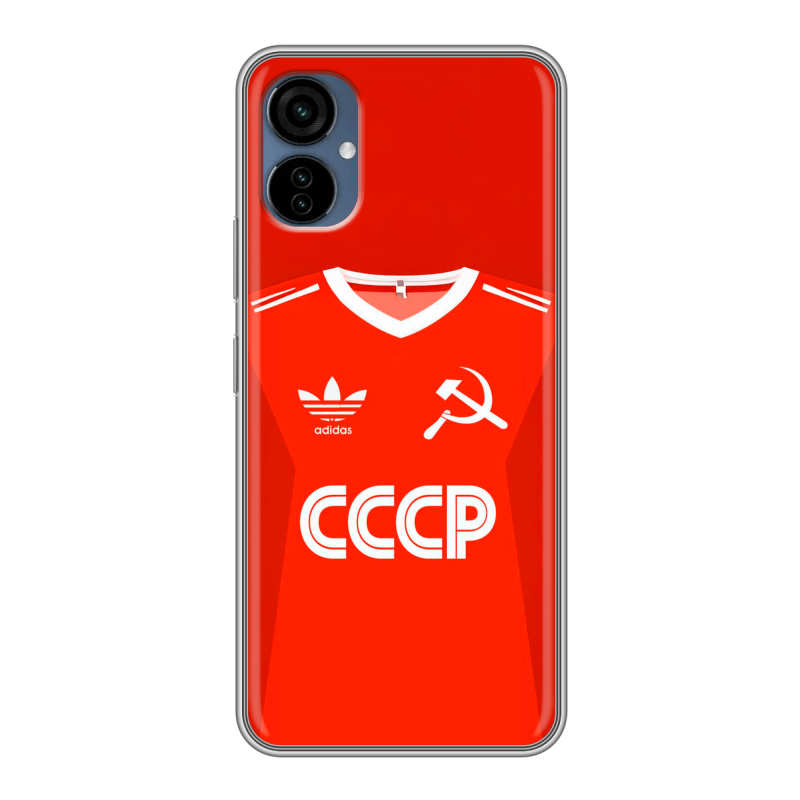 Силиконовый чехол на Tecno Camon 19 Neo с принтом Флаг Герб СССР Силиконовый чехол на Tecno Camon 19 Neo с принтом Флаг Герб СССР