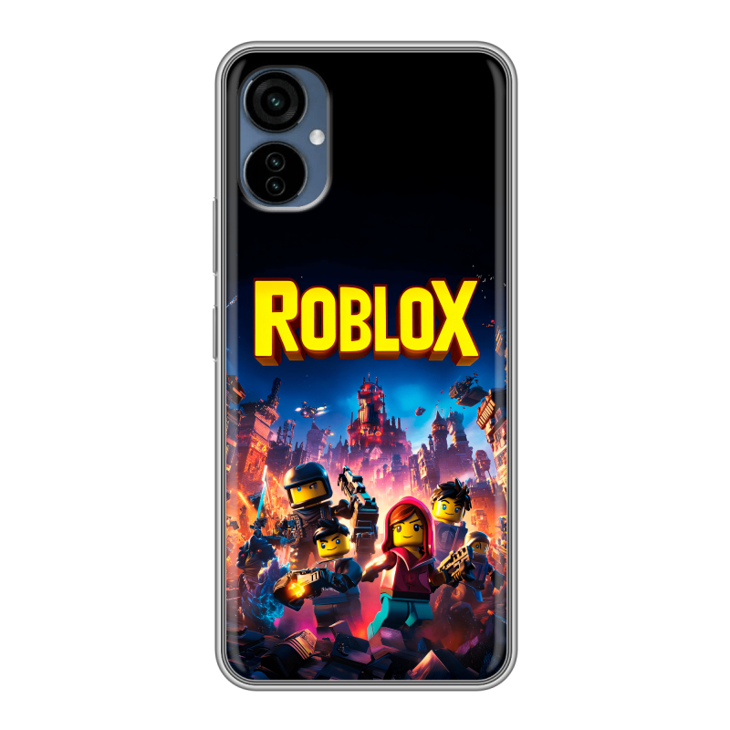 Силиконовый чехол на Tecno Camon 19 Neo с принтом Roblox Роблокс Силиконовый чехол на Tecno Camon 19 Neo с принтом Roblox Роблокс