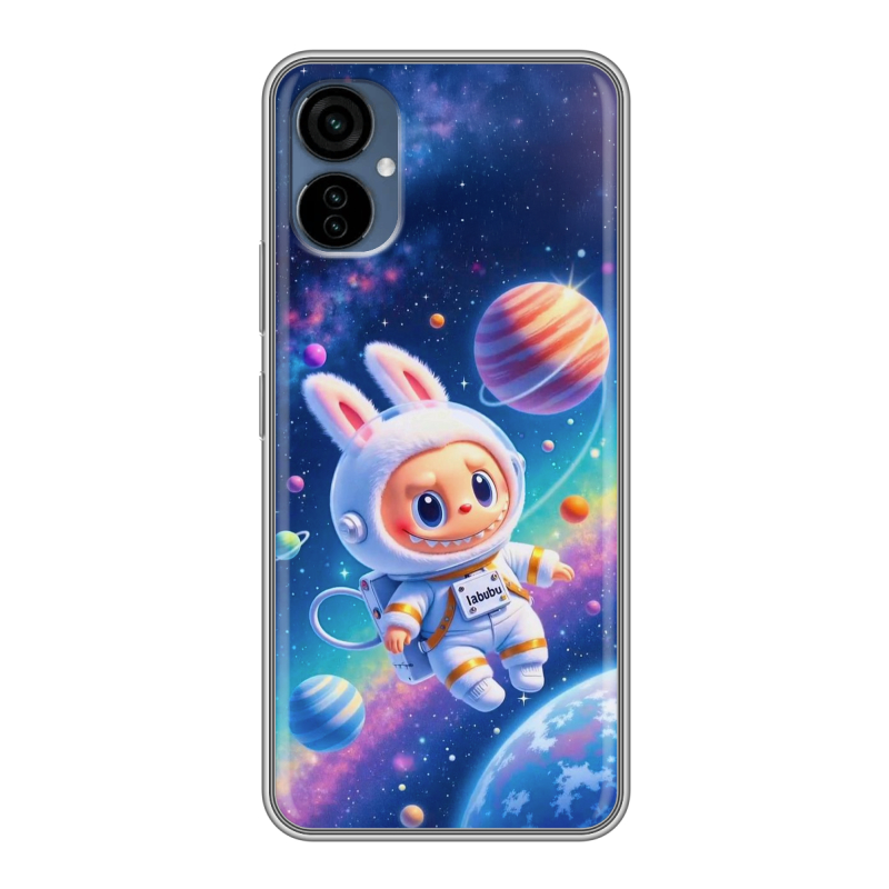 Силиконовый противоударный чехол на Tecno Camon 19 Neo с принтом Labubu Лабубу Силиконовый противоударный чехол на Tecno Camon 19 Neo с принтом Labubu Лабубу