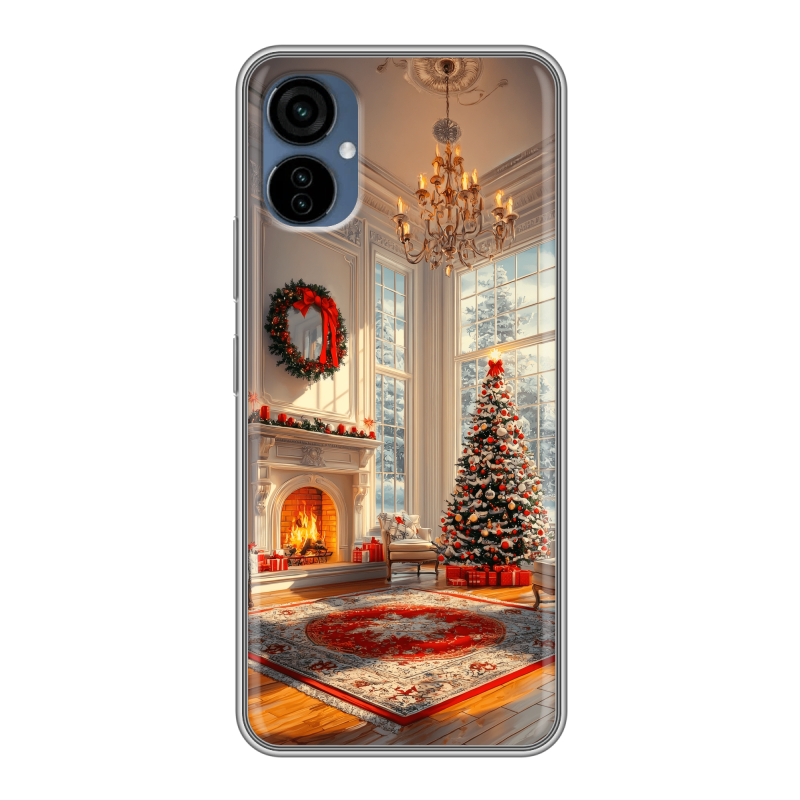Силиконовый чехол на Tecno Camon 19 Neo с принтом Новый год Силиконовый чехол на Tecno Camon 19 Neo с принтом Новый год
