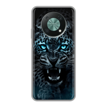Силиконовый чехол на Huawei Nova Y90 с принтом Темный леопард Силиконовый чехол на Huawei Nova Y90 с принтом Темный леопард