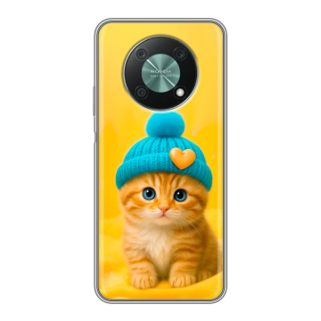 Силиконовый чехол на Huawei Nova Y90 с принтом Котенок в шапке Силиконовый чехол на Huawei Nova Y90 с принтом Котенок в шапке