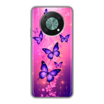 Силиконовый чехол на Huawei Nova Y90 с принтом Бабочки Силиконовый чехол на Huawei Nova Y90 с принтом Бабочки