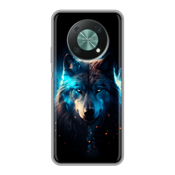 Силиконовый чехол на Huawei Nova Y90 с принтом Волк ночной Силиконовый чехол на Huawei Nova Y90 с принтом Волк ночной