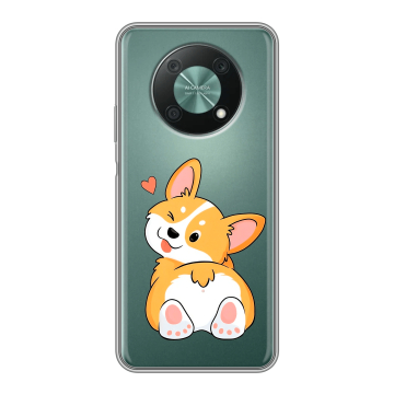 Силиконовый чехол на Huawei Nova Y90 с принтом Корги