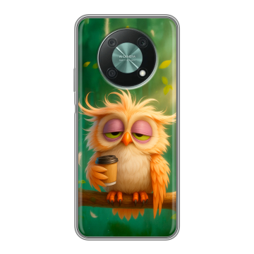 Силиконовый чехол на Huawei Nova Y90 с принтом сова Силиконовый чехол на Huawei Nova Y90 с принтом сова