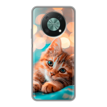 Силиконовый чехол на Huawei Nova Y90 с принтом котик